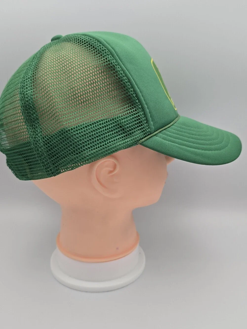 Vintage KC John Deere Green Mesh Snapback Trucker Hat